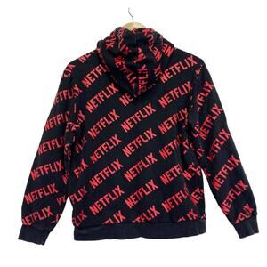 NETFLIX Hoodie Sweatshirt Promotional Merchandise Brand Logo Black & Red Sz S